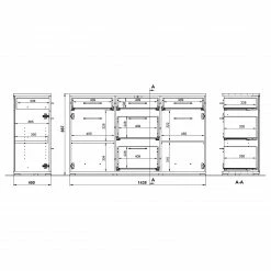 Germania Sideboard Nerola - Weiß / Eiche Navarra Dekor -Möbel Verkäufe 2024 1000150711 190104 11554500025 GALLERYIMAGES P000000001000150711