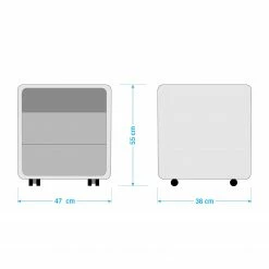 Loftscape Rollcontainer Cooks Hill - Matt Anthrazit / Matt Weiß -Möbel Verkäufe 2024 1000150738 190110 15124600010 GALLERYIMAGES P000000001000150738