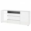 Loftscape Sideboard Mavie - Hochglanz Weiß / Schwarz