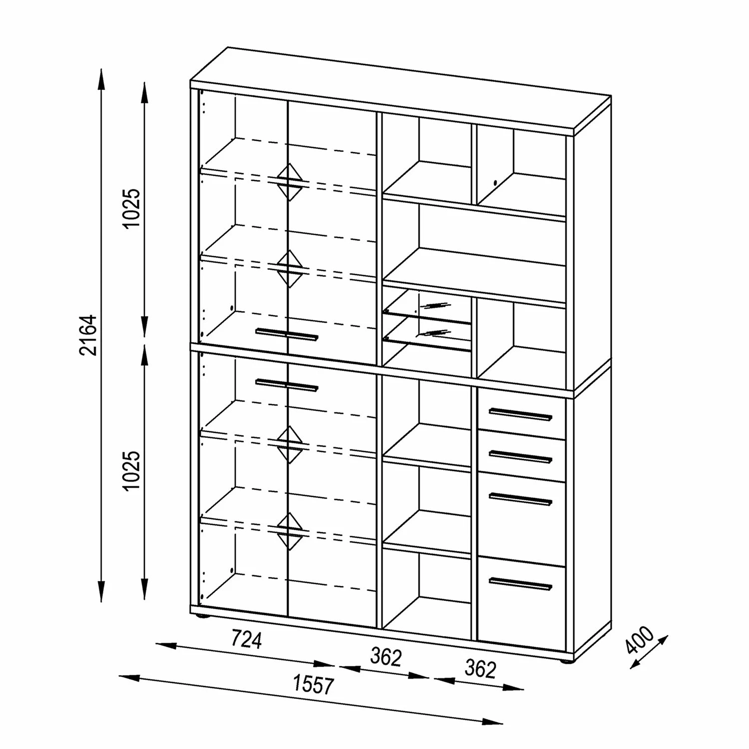 Maja Möbel Aktenschrank Set Plus V - Farbe - Weiß / Platingrau 8 Maja Möbel Aktenschrank Set Plus V - Farbe - Weiß / Platingrau – Bild 6
