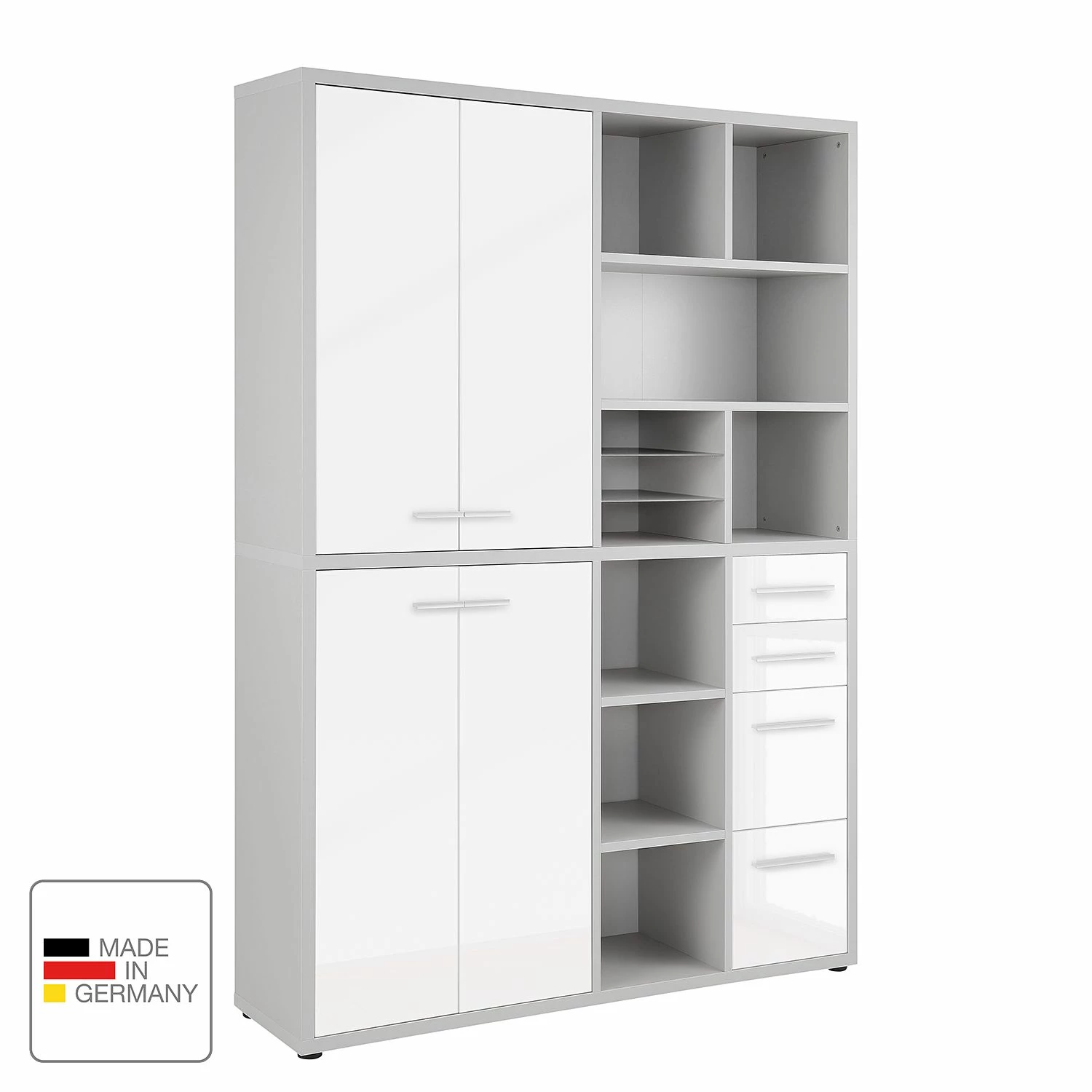 Maja Möbel Aktenschrank Set Plus V - Farbe - Weiß / Platingrau 4 Maja Möbel Aktenschrank Set Plus V - Farbe - Weiß / Platingrau – Bild 2