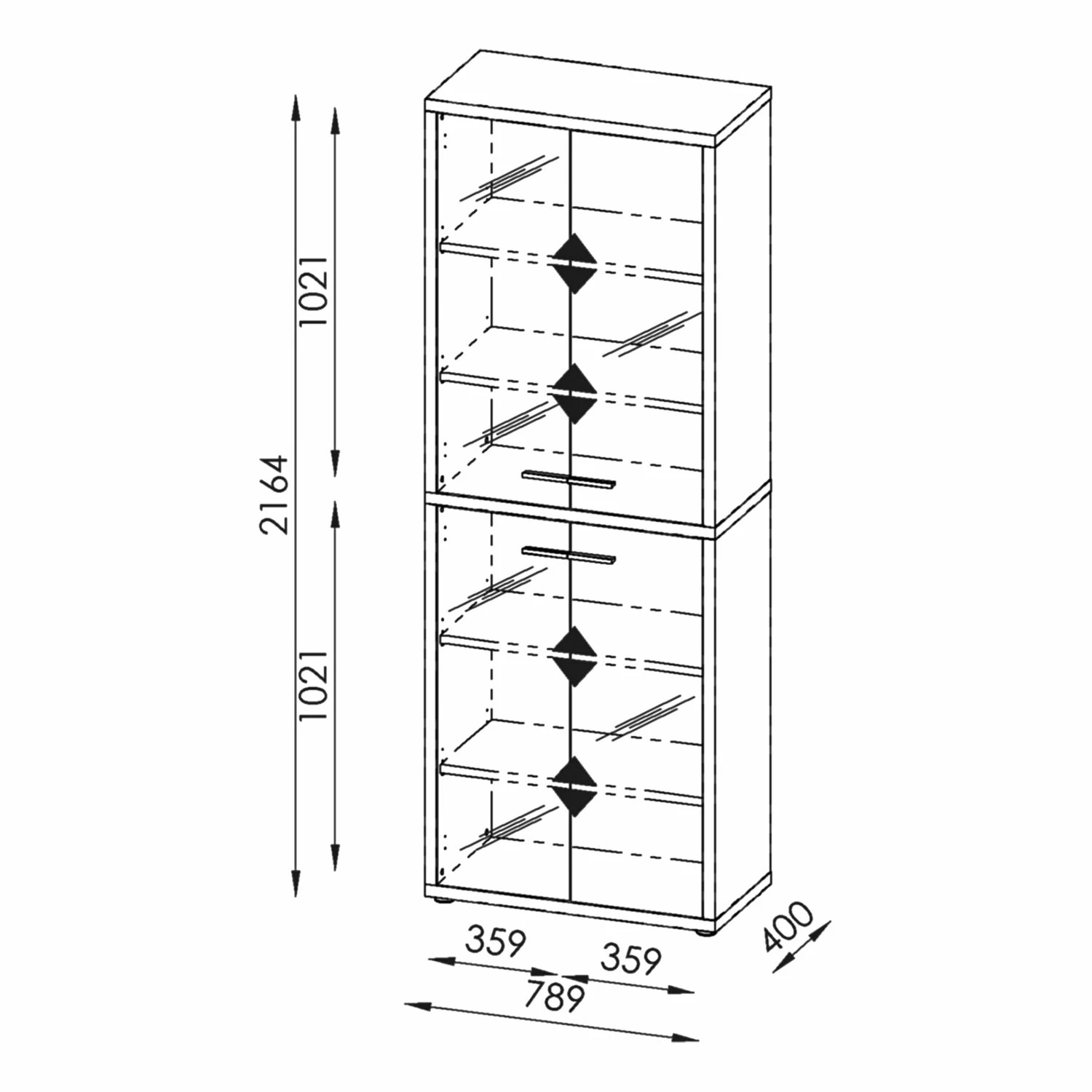 Maja Möbel Aktenschrank Set Plus III - Farbe - Weiß / Eiche Dekor 8 Maja Möbel Aktenschrank Set Plus III - Farbe - Weiß / Eiche Dekor – Bild 6