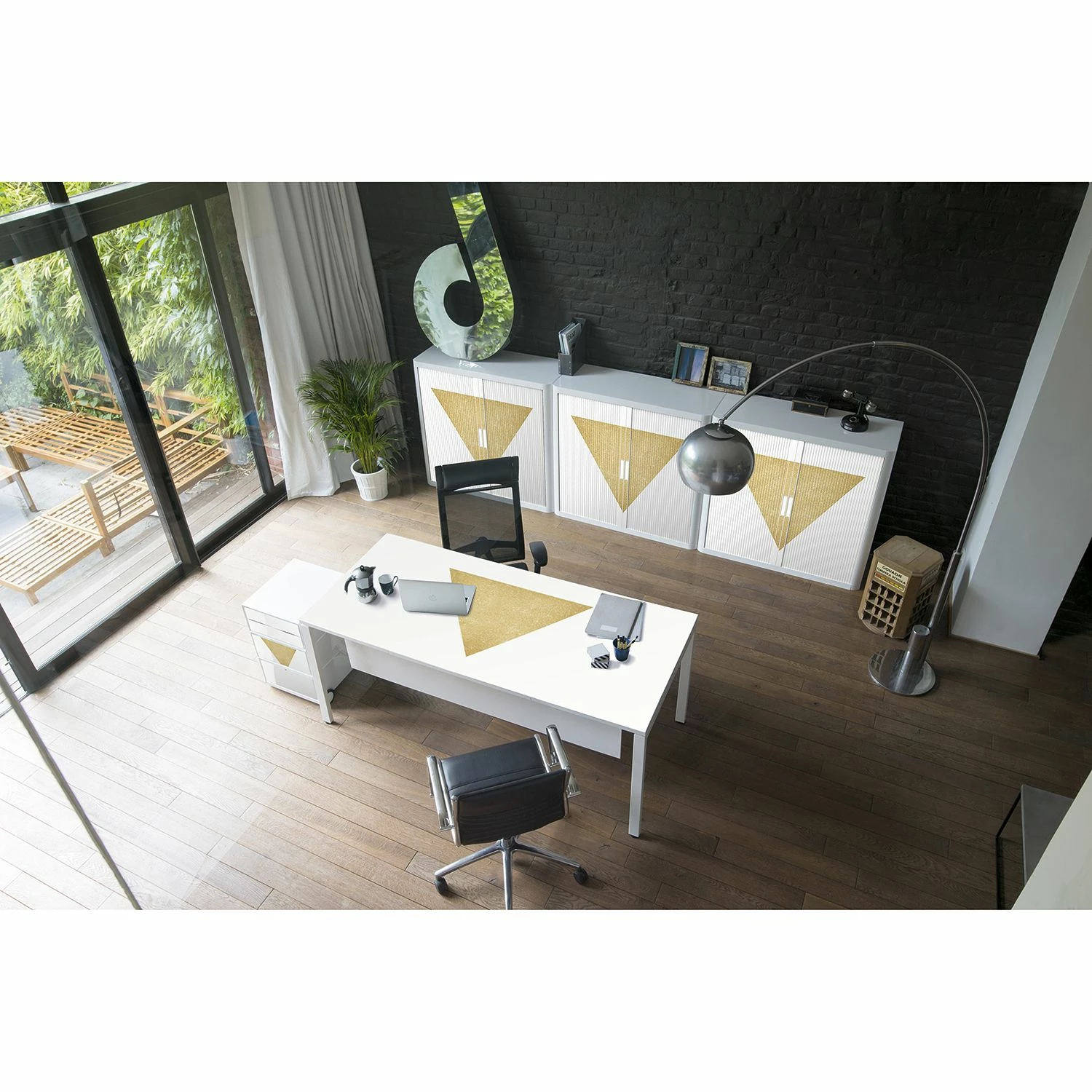 EasyOffice by Paperflow Rollcontainer easyBox Classic Chic I - Kunststoff - Weiß / Gold 4 EasyOffice by Paperflow Rollcontainer easyBox Classic Chic I - Kunststoff - Weiß / Gold – Bild 2