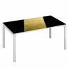 EasyOffice by Paperflow Schreibtisch easyDesk Classic Chic II - Gold / Weiß - Breite: 140 cm