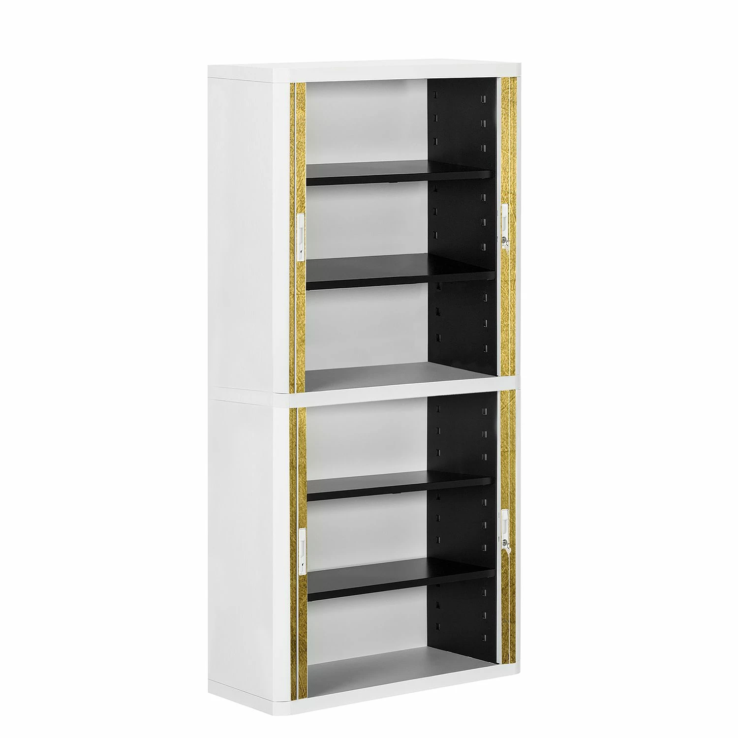 EasyOffice by Paperflow Aktenschrank easyOffice Classic Chic V - Kunststoff - Gold / Weiß 4 EasyOffice by Paperflow Aktenschrank easyOffice Classic Chic V - Kunststoff - Gold / Weiß – Bild 2