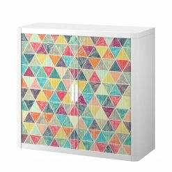 EasyOffice by Paperflow Aktenschrank easyOffice Vintage III - Kunststoff - Weiß