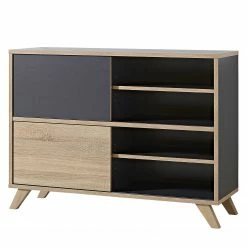 Germania Sideboard Svene - Anthrazit / Eiche Sonoma Dekor - Breite: 120 cm