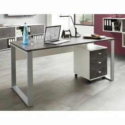 Germania Büroset Altino II (2-teilig) - Basalt / Weiß