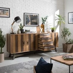 Ars manufacti Sideboard Tamati II - Pinie massiv / Eisen - Pinie / Schwarz -Möbel Verkäufe 2024 1000166787 200117 06085800004 MOOD DETAILS P000000001000166787 mood