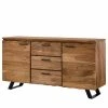 Ars Natura Sideboard Vardo - Akazie massiv / Metall - Akazie / Schwarz