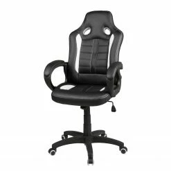 Duo Collection Gaming Chair Fabio - Kunstleder / Kunststoff - Schwarz / Weiß
