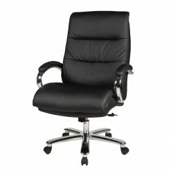 Duo Collection Chefsessel Frederico 180 kg - Kunstleder / Metall - Schwarz / Chrom
