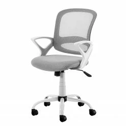 Loftscape Bürodrehstuhl Douglin - Mesh / Kunststoff - Hellgrau / Weiß