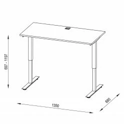 Maja Möbel Schreibtisch eDJUST I - Eiche Sonoma Dekor / Platingrau -Möbel Verkäufe 2024 1000170539 190423 11482000084 GALLERYIMAGES P000000001000170539