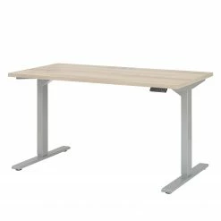 Maja Möbel Schreibtisch eDJUST III - Eiche Sonoma Dekor / Platingrau