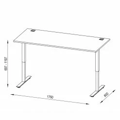 Maja Möbel Schreibtisch eDJUST II - Eiche Sonoma Dekor / Platingrau -Möbel Verkäufe 2024 1000170544 190423 11482200102 GALLERYIMAGES P000000001000170544