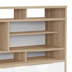 Maja Möbel Aktenregal eDJUST - Hochglanz Weiß / Eiche Sonoma Dekor - Schublade rechts -Möbel Verkäufe 2024 1000170555 190423 11482500155 GALLERYIMAGES P000000001000170555