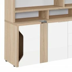 Maja Möbel Aktenregal eDJUST - Hochglanz Weiß / Eiche Sonoma Dekor - Schublade rechts -Möbel Verkäufe 2024 1000170555 190423 11482600156 GALLERYIMAGES P000000001000170555