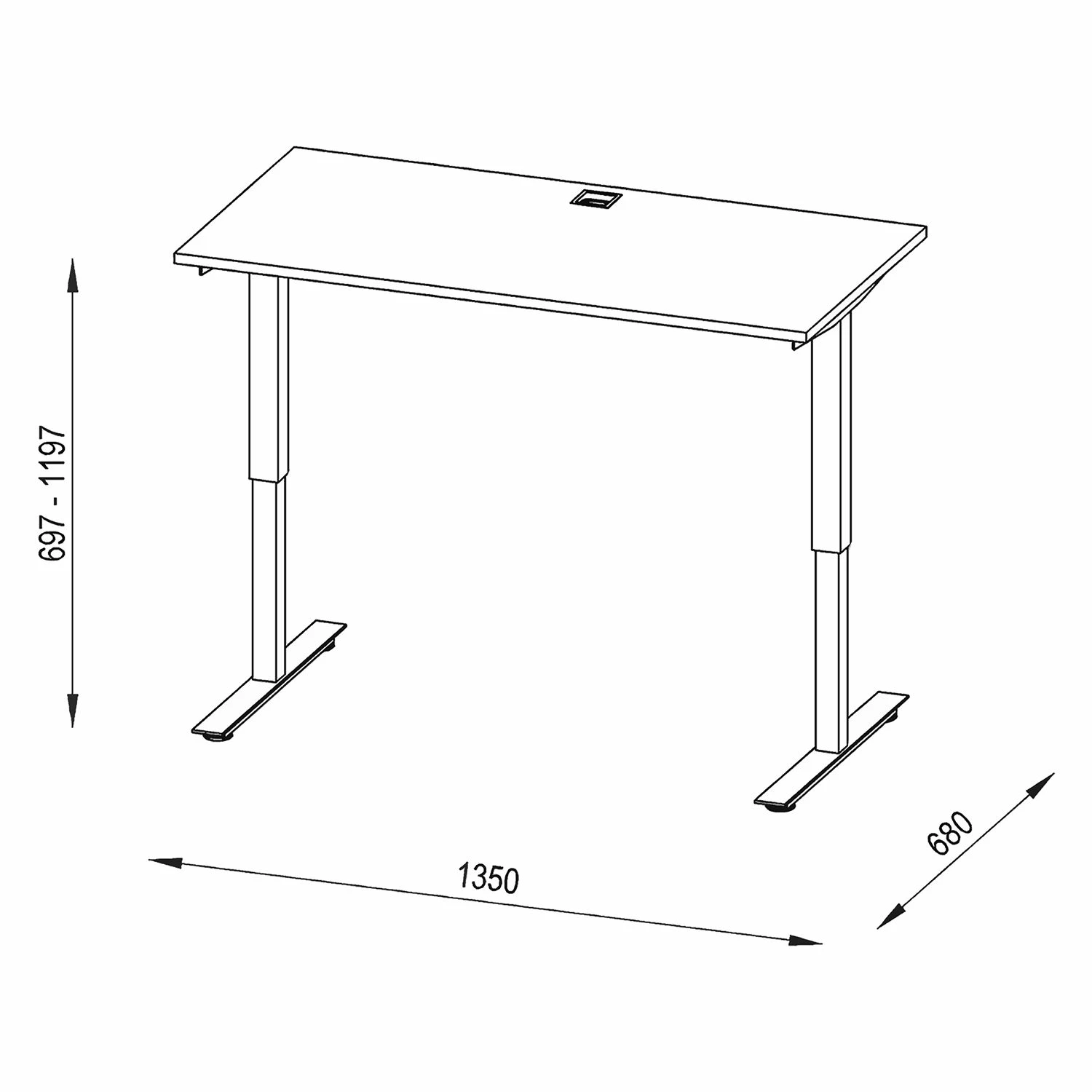 Maja Möbel Schreibtisch eDJUST I - Eiche Riviera Dekor / Platingrau 8 Maja Möbel Schreibtisch eDJUST I - Eiche Riviera Dekor / Platingrau – Bild 6