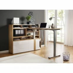 Maja Möbel Schreibtisch eDJUST II - Eiche Riviera Dekor / Platingrau -Möbel Verkäufe 2024 1000170563 190513 15362700034 MOOD GALLERYIMAGES P000000001000170563 mood