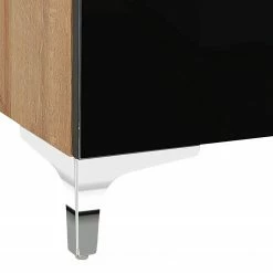 Maja Möbel Sideboard Shino I - Glas Schwarz / Eiche Riviera Dekor -Möbel Verkäufe 2024 1000170603 190418 12393200040 GALLERYIMAGES P000000001000170603