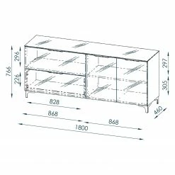 Maja Möbel Sideboard Shino II - Glas Schwarz / Schwarz -Möbel Verkäufe 2024 1000170638 190418 12394100174 GALLERYIMAGES P000000001000170638