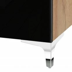 Maja Möbel Sideboard Shino III - Glas Schwarz / Eiche Riviera Dekor -Möbel Verkäufe 2024 1000170645 190418 12394300196 GALLERYIMAGES P000000001000170645