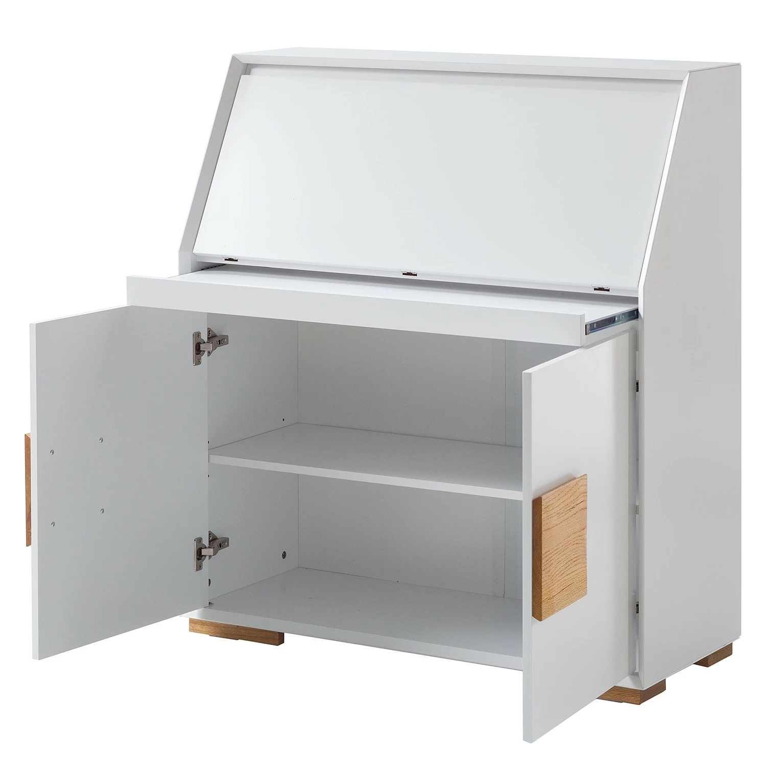 Loftscape Sekretär Deanes - Risseiche teilmassiv - Weiß / Risseiche 10 Loftscape Sekretär Deanes - Risseiche teilmassiv - Weiß / Risseiche – Bild 8