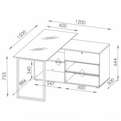 Maja Möbel Schreibtisch Hjerm - Hochglanz Weiß / Matt Weiß -Möbel Verkäufe 2024 1000172792 190510 08430500072 GALLERYIMAGES P000000001000172792