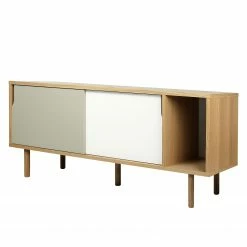Temahome Sideboard Noa I - Weiß / Steingrau - Eiche