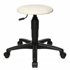 Topstar Bürohocker Tec 60 - Kunstleder - Schwarz - Weiß