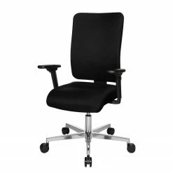Topstar Bürodrehstuhl Open X Deluxe II - Webstoff / Aluminium - Schwarz / Chrom
