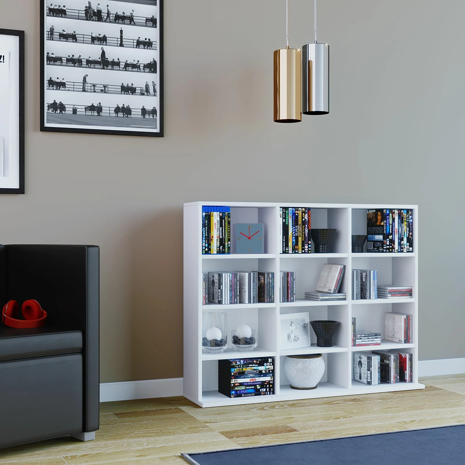 VCM Regal Megosa - Weiß - Höhe: 83 cm 4 VCM Regal Megosa - Weiß - Höhe: 83 cm – Bild 2