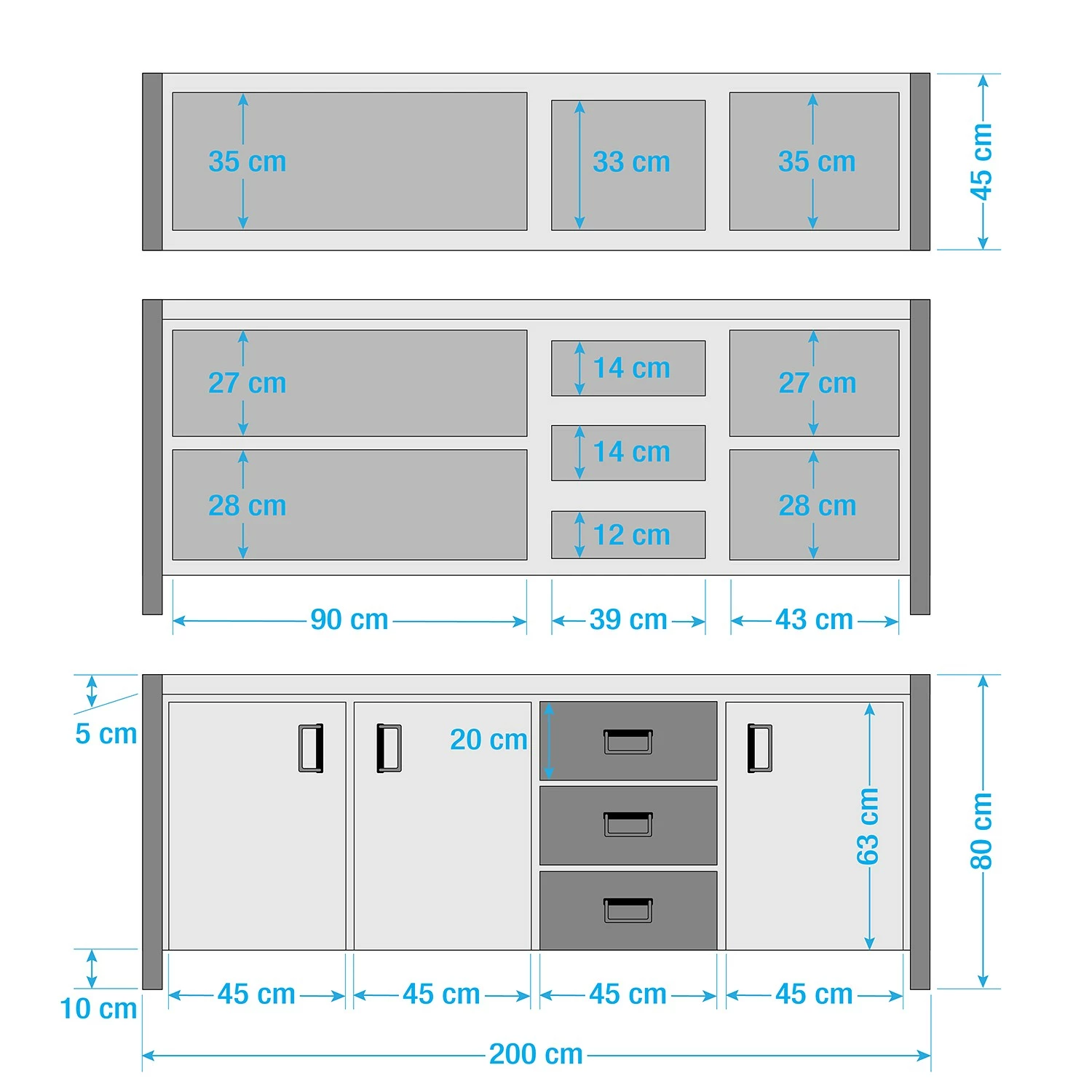 Ars manufacti Sideboard Manchester IV - Akazie massiv / Metall - Akazie / Anthrazit 16 Ars manufacti Sideboard Manchester IV - Akazie massiv / Metall - Akazie / Anthrazit – Bild 14
