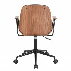 Mørteens Bürodrehstuhl Ganalu II - Kunstleder / Metall - Schwarz / Walnuss -Möbel Verkäufe 2024 1000176723 190614 12071900124 GALLERYIMAGES P000000001000176723