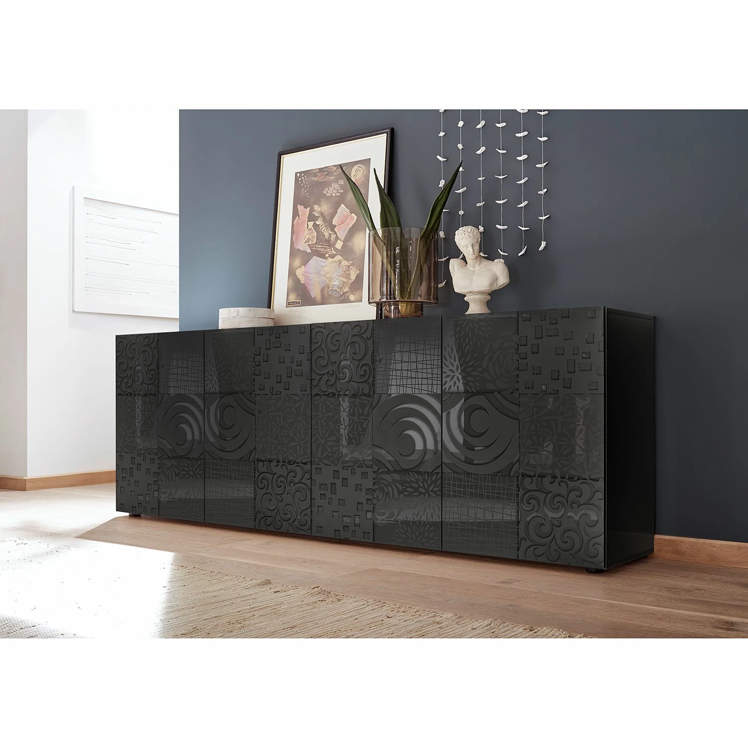 LC Spa Sideboard Miro - Anthrazit - Breite: 241 cm 4 LC Spa Sideboard Miro - Anthrazit - Breite: 241 cm – Bild 2