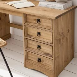 Maison Belfort Schreibtisch Finca Rustica II - Kiefer massiv - Kiefer Natur -Möbel Verkäufe 2024 1000178045 200507 14224600002 DETAILS P000000001000178045