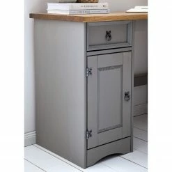 Maison Belfort Schreibtisch Finca Rustica I - Kiefer massiv - Kiefer Grau -Möbel Verkäufe 2024 1000178057 200507 14282300008 DETAILS P000000001000178057