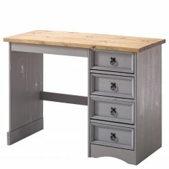 Maison Belfort Schreibtisch Finca Rustica II - Kiefer massiv - Kiefer Grau