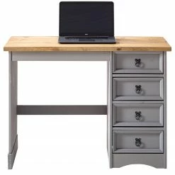 Maison Belfort Schreibtisch Finca Rustica II - Kiefer massiv - Kiefer Grau -Möbel Verkäufe 2024 1000178064 200422 06412700050 DETAILS P000000001000178064