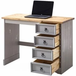 Maison Belfort Schreibtisch Finca Rustica II - Kiefer massiv - Kiefer Grau -Möbel Verkäufe 2024 1000178064 200422 06412900052 DETAILS P000000001000178064