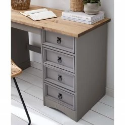 Maison Belfort Schreibtisch Finca Rustica II - Kiefer massiv - Kiefer Grau -Möbel Verkäufe 2024 1000178064 200507 14243700002 DETAILS P000000001000178064