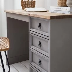 Maison Belfort Schreibtisch Finca Rustica II - Kiefer massiv - Kiefer Grau -Möbel Verkäufe 2024 1000178064 200507 14243800003 DETAILS P000000001000178064