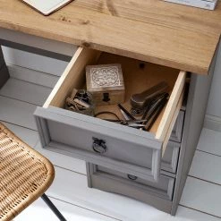 Maison Belfort Schreibtisch Finca Rustica II - Kiefer massiv - Kiefer Grau -Möbel Verkäufe 2024 1000178064 200507 14243900004 DETAILS P000000001000178064