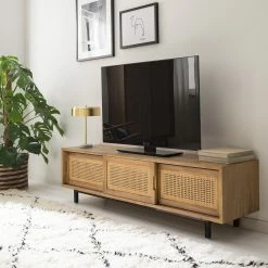 Ars manufacti TV-Lowboard Vina - Mango massiv / Wiener Geflecht - Mango / Schwarz -Möbel Verkäufe 2024 1000178070 200320 14034300002 MOOD DETAILS P000000001000178070 mood