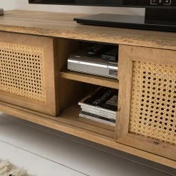 Ars manufacti TV-Lowboard Vina - Mango massiv / Wiener Geflecht - Mango / Schwarz -Möbel Verkäufe 2024 1000178070 200320 14034500004 DETAILS P000000001000178070