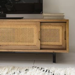 Ars manufacti TV-Lowboard Vina - Mango massiv / Wiener Geflecht - Mango / Schwarz -Möbel Verkäufe 2024 1000178070 200320 14034600005 DETAILS P000000001000178070