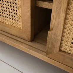 Ars manufacti TV-Lowboard Vina - Mango massiv / Wiener Geflecht - Mango / Schwarz -Möbel Verkäufe 2024 1000178070 200320 14034600006 DETAILS P000000001000178070