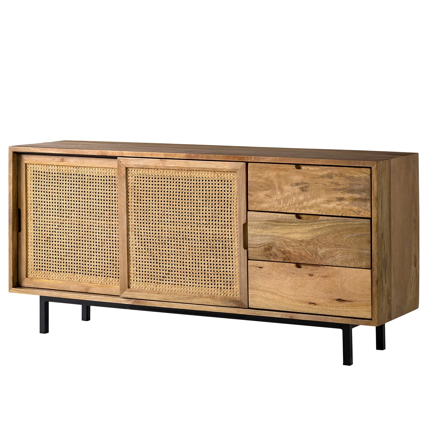 Ars manufacti Sideboard Vina I - Mango massiv / Wiener Geflecht - Mango / Schwarz 3 Ars manufacti Sideboard Vina I - Mango massiv / Wiener Geflecht - Mango / Schwarz