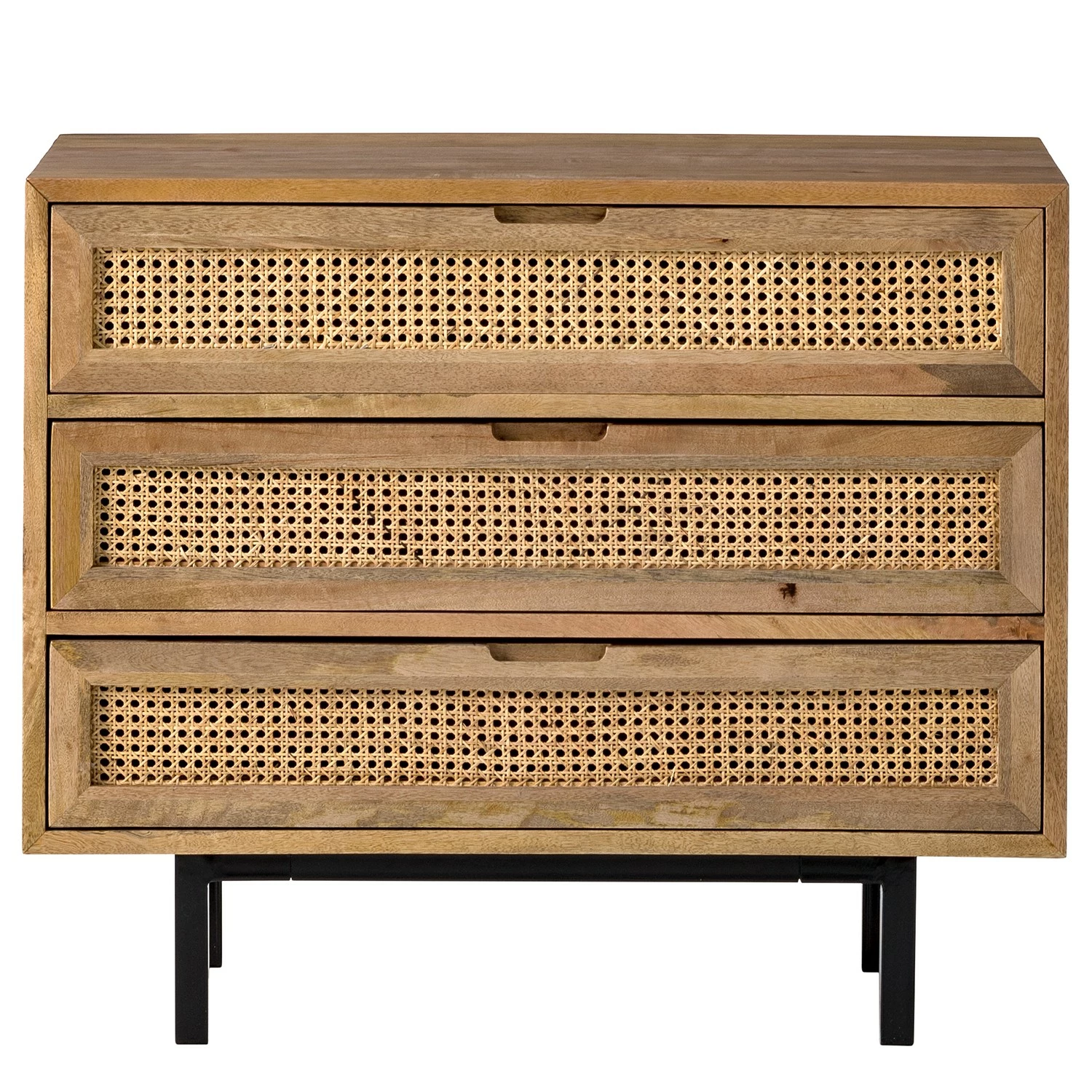 Ars manufacti Kommode Vina I - Mango massiv / Wiener Geflecht - Mango / Schwarz 5 Ars manufacti Kommode Vina I - Mango massiv / Wiener Geflecht - Mango / Schwarz – Bild 3